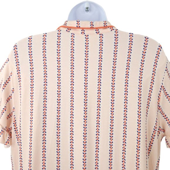 Matilda Jane Button Front Striped Pajama Top Womens Size L Ruffle Sleeve Pink - Picture 4 of 11